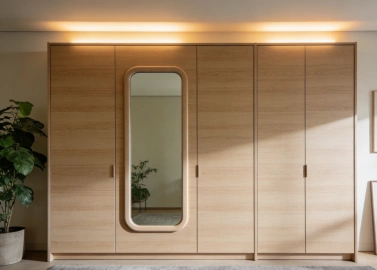 Wardrobe with mirror